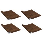 Vidaxl films autoadhsifs pour portes 4 pcs chne fonc 210x90 cm pvc