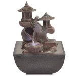 Vidaxl fontaine d'intrieur avec lampe led polyrsine