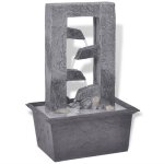Vidaxl fontaine d'intrieur avec lumire led poly - rsine