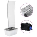 Vidaxl fontaine de jardin avec pompe 108 cm acier inoxydable courb