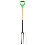Vidaxl fourche à creuser de jardin avec poignée en d acier et bois dur Vidaxl fourche à creuser de jardin avec poignée en d acier et bois dur