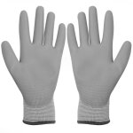Vidaxl gants de travail pu 24 paires blanc et gris taille 9 / l Vidaxl gants de travail pu 24 paires blanc et gris taille 9 / l