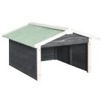 Vidaxl garage de tondeuse  gazon 72x87x50 cm gris et blanc sapin