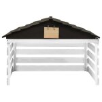 Vidaxl garage de tondeuse à gazon noir et blanc 78x74x54 cm sapin Vidaxl garage de tondeuse à gazon noir et blanc 78x74x54 cm sapin