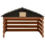Vidaxl garage de tondeuse à gazon noir et marron 78x74x54cm sapin Vidaxl garage de tondeuse à gazon noir et marron 78x74x54cm sapin
