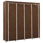 Vidaxl garde - robe avec 4 compartiments marron 175x45x170 cm
