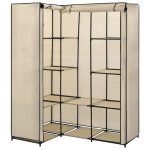 Vidaxl garde - robe d'angle crme 130 x 87 x 169 cm