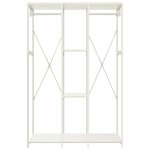 Vidaxl garde - robe blanc 110x40x167 cm mtal et agglomr