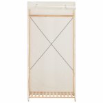 Vidaxl garde - robe blanc 79 x 40 x 170 cm tissu