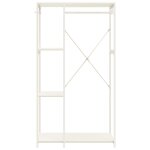 Vidaxl garde - robe blanc 90x40x167 cm mtal et agglomr