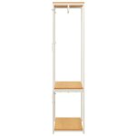 Vidaxl garde - robe blanc et chne 60x40x167 cm mtal et agglomr