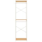 Vidaxl garde - robe blanc et chne 60x40x213 cm mtal et agglomr