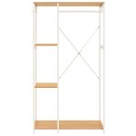 Vidaxl garde - robe blanc et chne 90x40x167 cm mtal et agglomr
