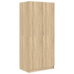 Vidaxl garde - robe chne sonoma 80x52x180 cm agglomr