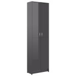 Vidaxl garde - robe de couloir gris brillant 55x25x189 cm agglomr