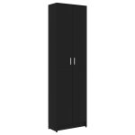 Vidaxl garde - robe de couloir noir 55x25x189 cm agglomr