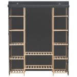 Vidaxl garde - robe gris 135 x 40 x 170 cm tissu