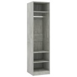 Vidaxl garde - robe gris b�ton 50 x 50 x 200 cm agglom�r�