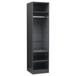 Vidaxl garde - robe gris brillant 50 x 50 x 200 cm agglom�r�