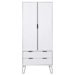 Vidaxl garde - robe new york range blanc bois de pin massif