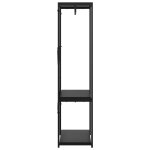 Vidaxl garde - robe noir 60x40x167 cm mtal et agglomr