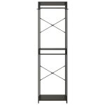Vidaxl garde - robe noir 60x40x213 cm mtal et agglomr
