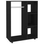 Vidaxl garde - robe noir 80x40x110 cm agglom�r�