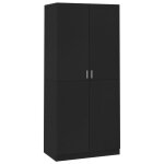 Vidaxl garde - robe noir 90x52x200 cm agglomr