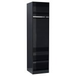 Vidaxl garde - robe noir brillant 50 x 50 x 200 cm aggloméré Vidaxl garde - robe noir brillant 50 x 50 x 200 cm aggloméré