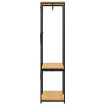 Vidaxl garde - robe noir et chne 60x40x167 cm mtal et agglomr