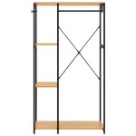 Vidaxl garde - robe noir et chne 90x40x167 cm mtal et agglomr