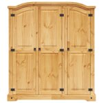 Vidaxl garde - robe pin mexicain gamme corona 3 portes