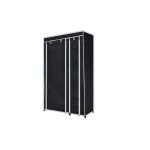 Vidaxl garde - robe en tissu 2 pcs noir Vidaxl garde - robe en tissu 2 pcs noir