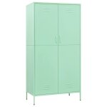 Vidaxl garde - robe vert menthe 90x50x180 cm acier