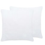 Vidaxl garnitures de coussin 2 pcs 45x45 cm blanc