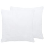 Vidaxl garnitures de coussin 4 pcs 45x45 cm blanc