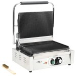 Vidaxl grill rainur pour panini 2200 w 43x30, 5x20 cm