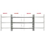 Vidaxl grille rglable de scurit de fentres et 3 barres 500 - 650 mm