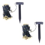 Vidaxl guirlande lumineuse solaire led 2 pcs blanc chaud