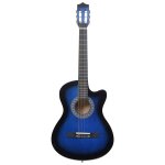 Vidaxl guitare acoustique pan coupé western 6 cordes bleu ombré 38 Vidaxl guitare acoustique pan coupé western 6 cordes bleu ombré 38