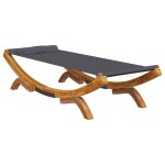 Vidaxl hamac 100x188, 5x44 cm bois courb massif anthracite