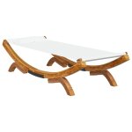 Vidaxl hamac 100x188, 5x44 cm bois courb massif crme