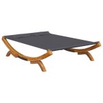 Vidaxl hamac 165x188, 5x46 cm bois courb massif anthracite
