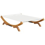 Vidaxl hamac 165x188, 5x46 cm bois courb massif crme