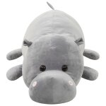Vidaxl hippopotame en peluche gris