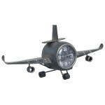 Vidaxl horloge avion gris 41x8x17 cm mtal