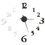 Vidaxl horloge murale 3d design moderne noir et blanc 100 cm xxl