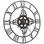 Vidaxl horloge murale argent 78 cm mtal