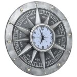 Vidaxl horloge murale argent 79 cm mdf et mtal