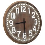 Vidaxl horloge murale marron 60 cm mdf